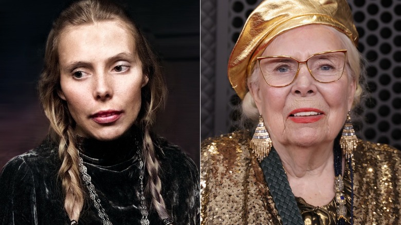 Joni Mitchell in 1970 (left) and 2026 (right)