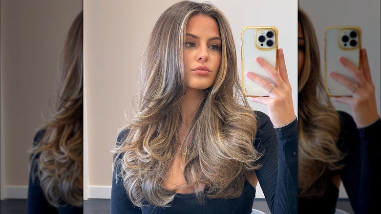 Butterfly cut hair