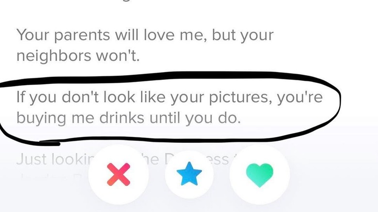 Rude guy ranting in dating profile