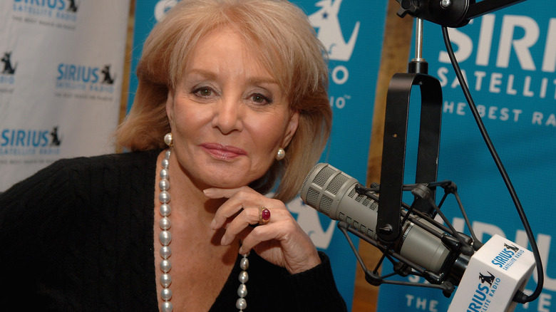 Barbara Walters on set of 