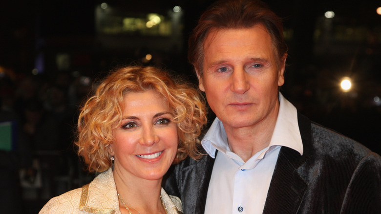 Liam Neeson and Natasha Richardson arrive at the BFI 52 London Film Festival: 'The Other Man' Premiere at the Odeon West End on October 17, 2008 in London, England
