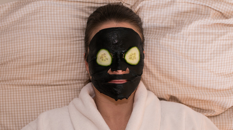 Asleep wearing face mask