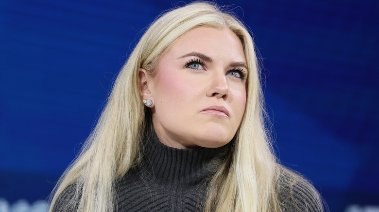 Erika Kirk pouting on stage