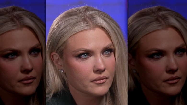 A close-up of Erika Kirk's face