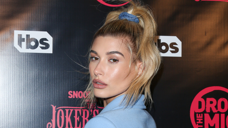 Hailey Bieber at an event 