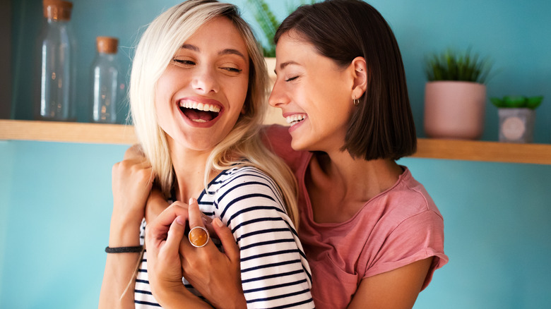 happy lesbian couple