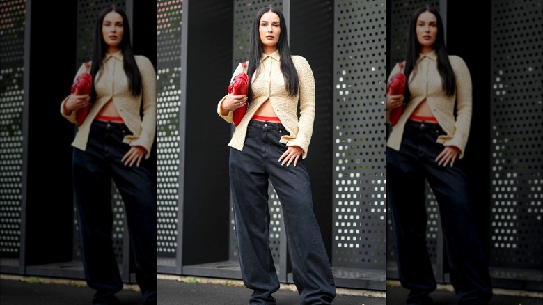 Woman in black jeans 
