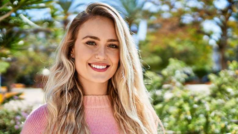Woman smiling