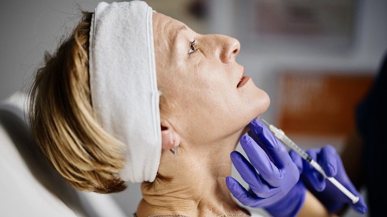 woman receiving botox