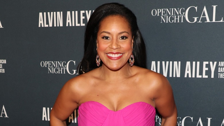 Sheinelle Jones smiling on the red carpet