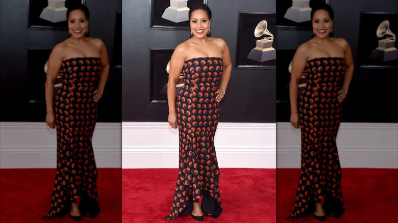 Sheinelle Jones attends the 60th Annual Grammy Awards 2018