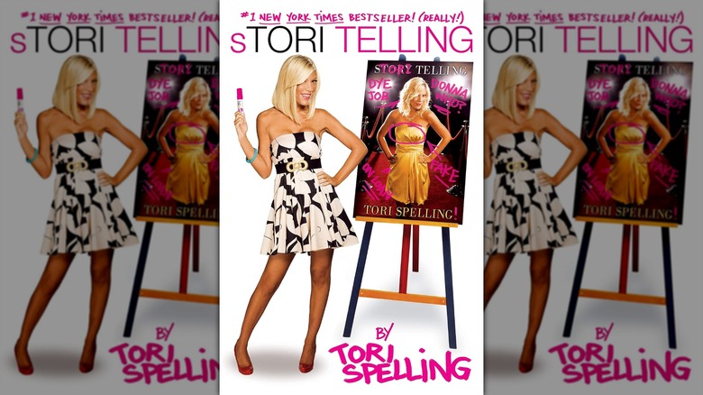 The book cover of "sTORI Telling" by Tori Spelling