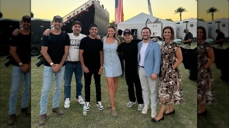 Margo Martin and a group of friends at an outdoor event