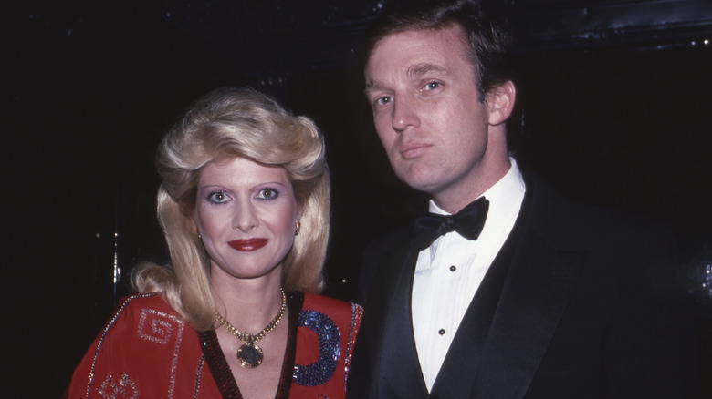 Ivana Trump and Donald Trump posing for a photo together in the 1980s
