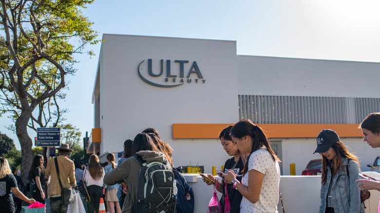 People in line for Ulta Beauty