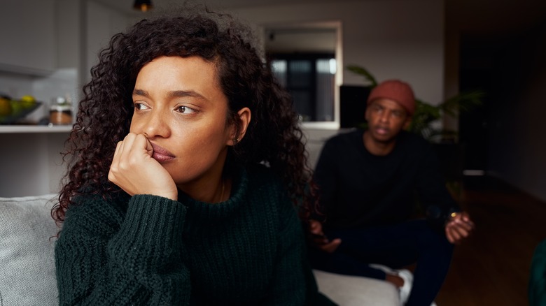 An unhappy couple 