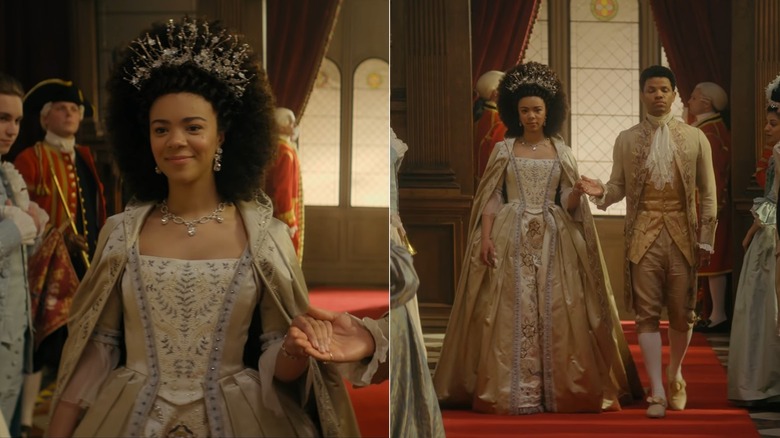 Queen Charlotte wearing an intricate