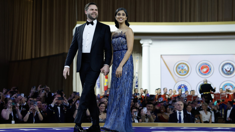 Usha Vance wears blue at the Commander in Chief's Ball