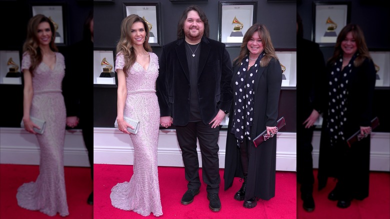 Valerie Bertinelli with her son and daughter-in-law at the 2022 Grammys