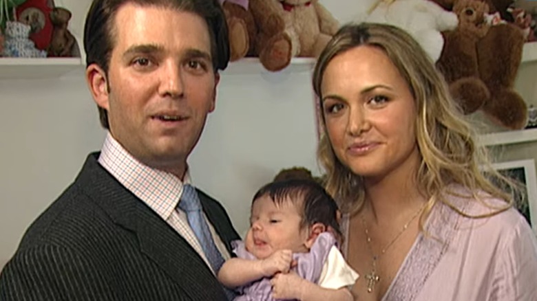 Donald Trump and Vanessa Trump holding baby Kai Trump