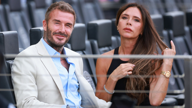 David Beckham and Victoria Beckham are seen in 2022 in Paris, France