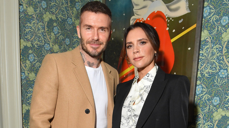 Victoria and David Beckham attend the Victoria Beckham x YouTube Fashion & Beauty After Party in 2019