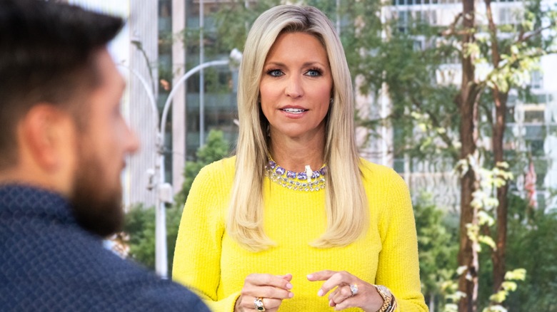 Ainsley Earhardt on set