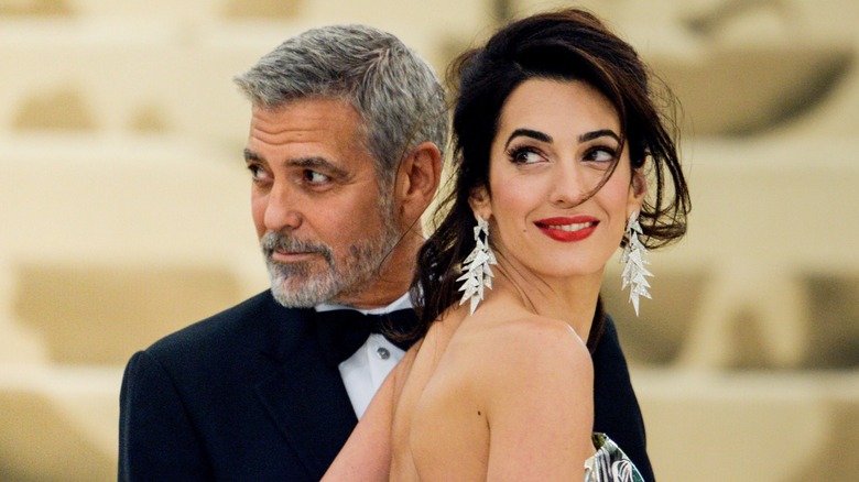 George and Amal Clooney on the red carpet