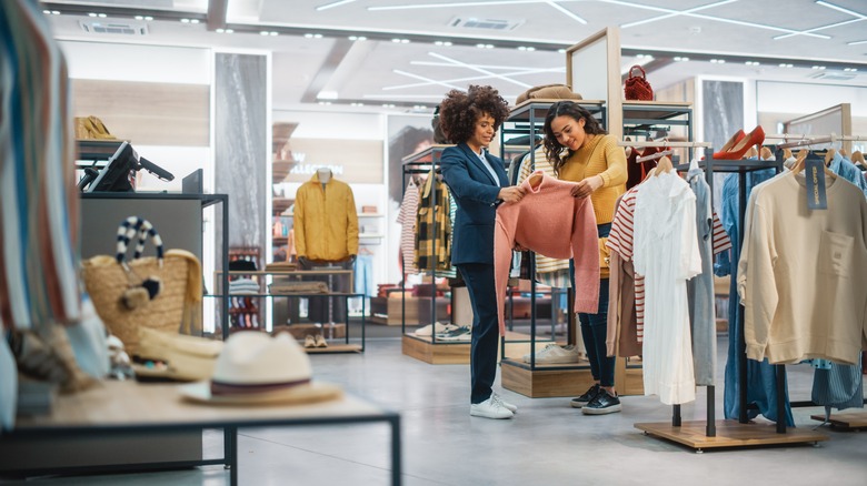 woman shopping for clothes