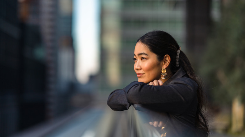woman staring 