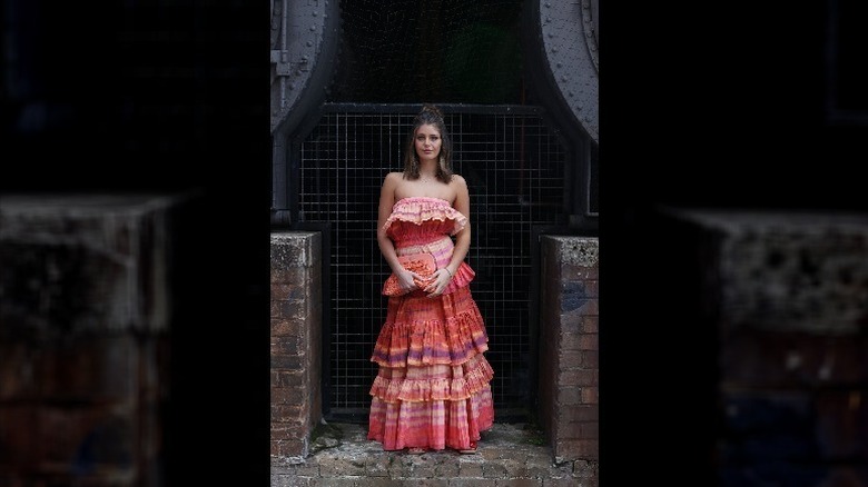 Strapless smock dress