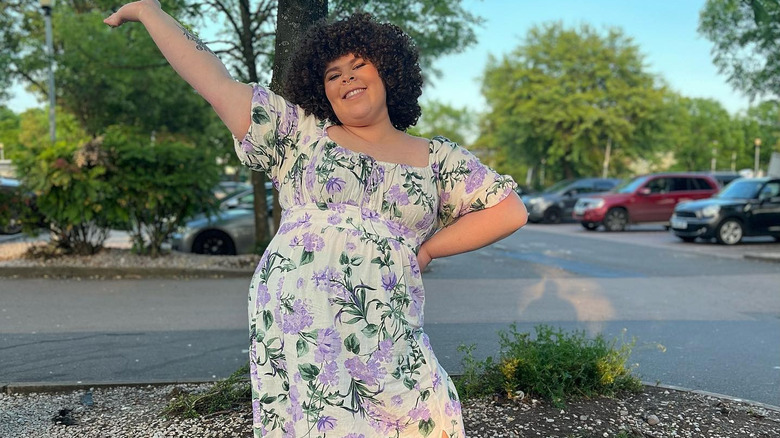 Puff sleeve dress