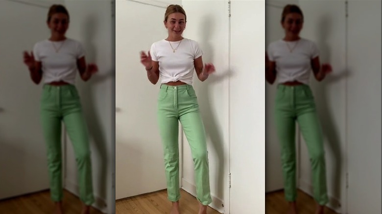 Green jeans