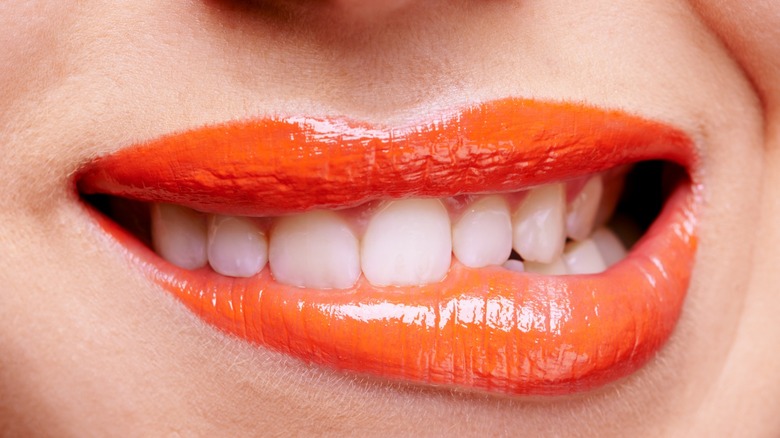 Orange-colored lip 