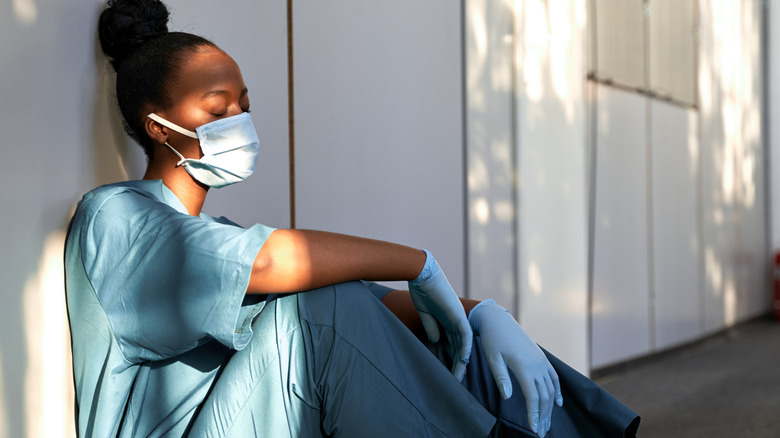 Doctor tired at work