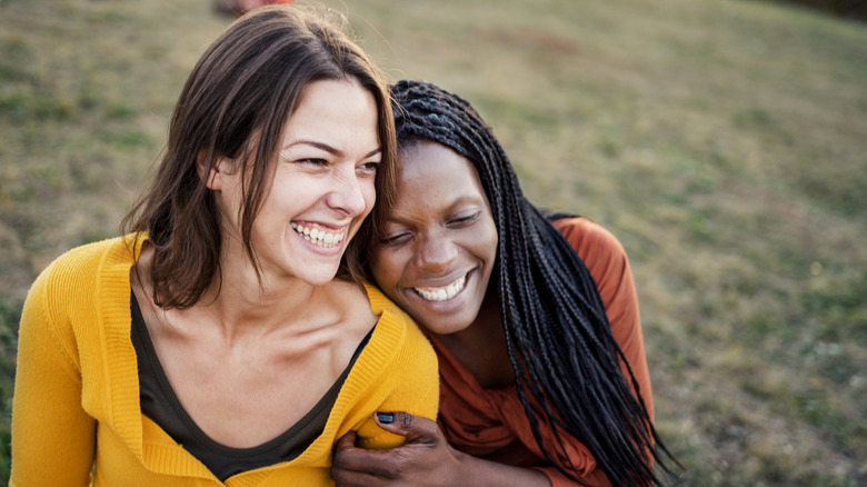 Happy lesbian couple