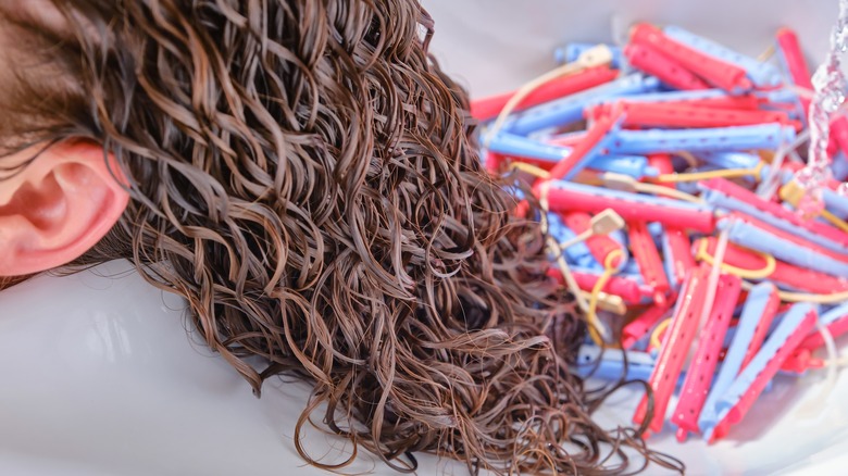 woman applying flexi rods