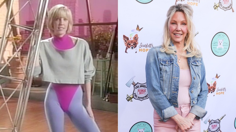 Heather Locklear smiles wearing a pink leotard / Heather Locklear smiles wearing a denim jacket