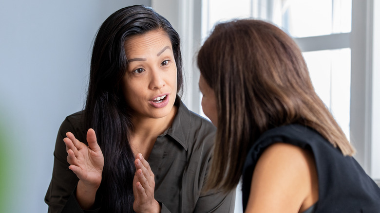 woman giving advice to someone