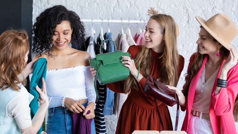 Women looking at clothes