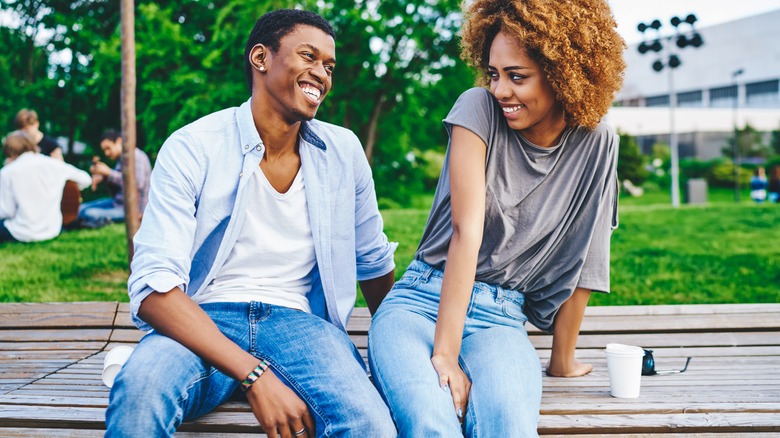 Couple on a bench