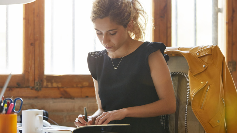 A young woman at work 