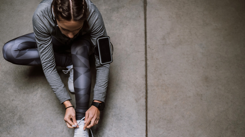 woman wearing tech fabric 