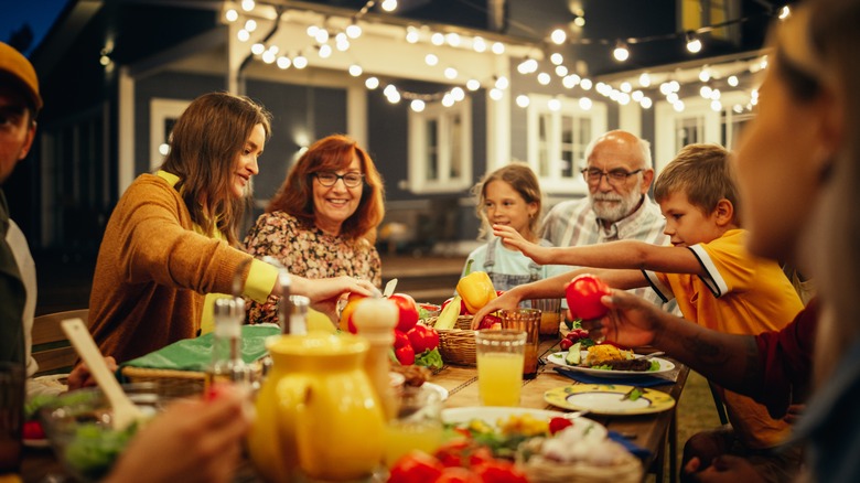 Big family dinner