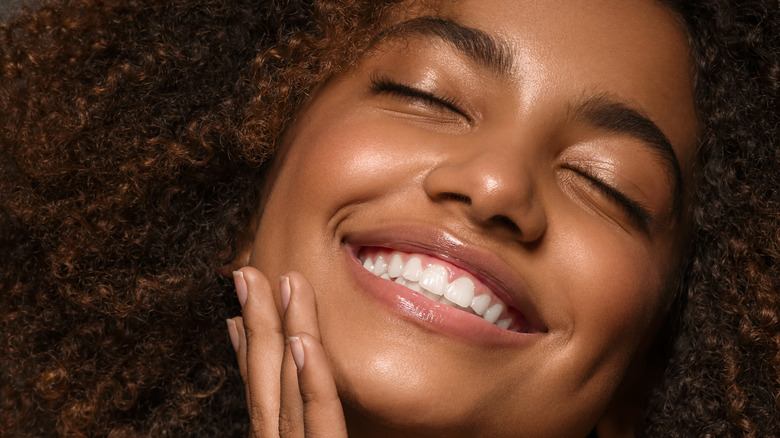 woman with perfect skin