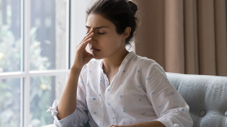 Woman stressing out