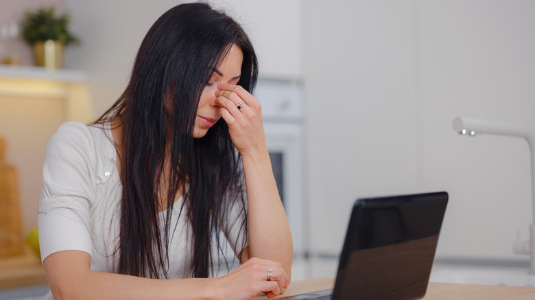 Woman on a laptop