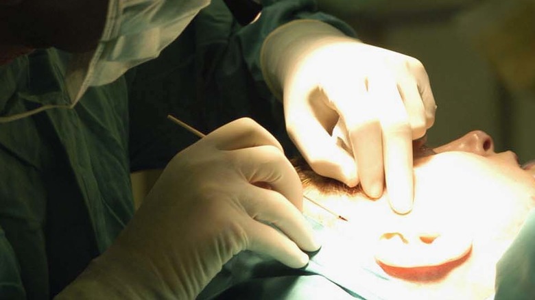 doctor preps patient