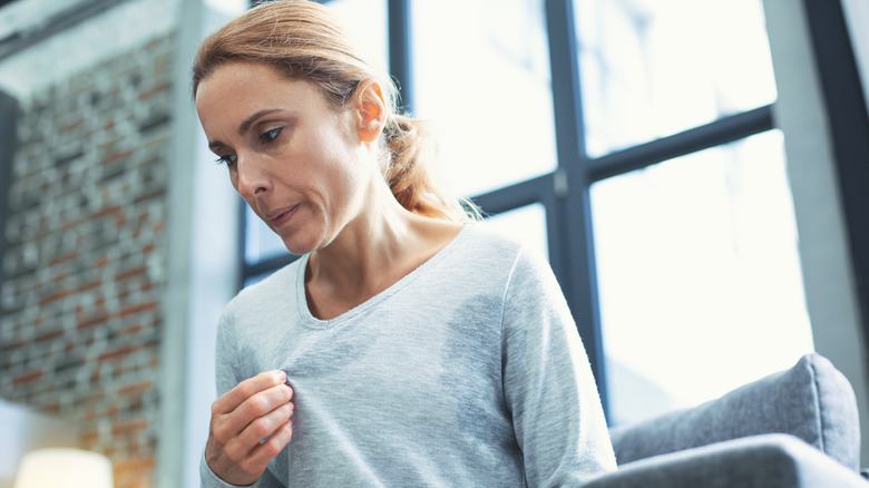 woman having a hot flash