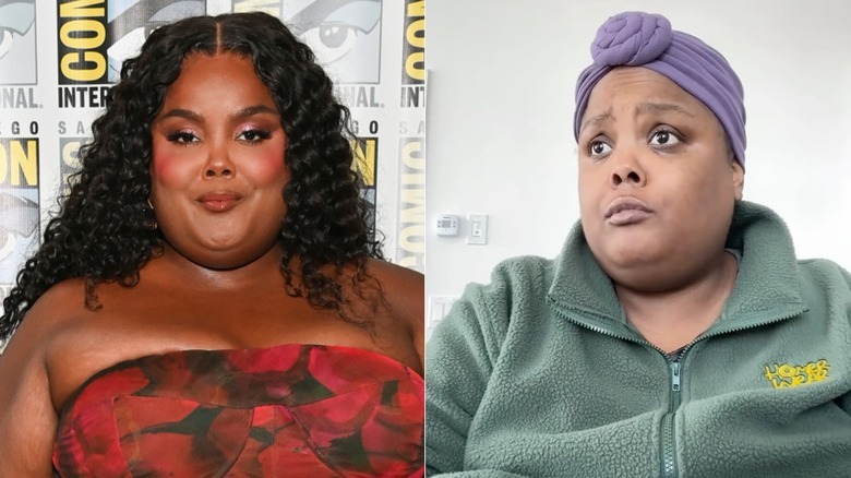 Danielle Pinnock with and without makeup